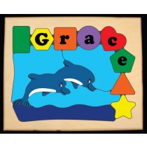 Personalized Name Dolphin Theme Puzzle - (FREE SHIPPING)