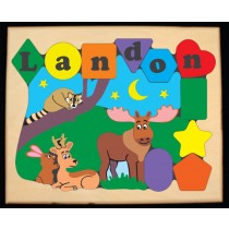 Personalized Name Northern Forest Animals Theme Puzzle - (FREE SHIPPING)
