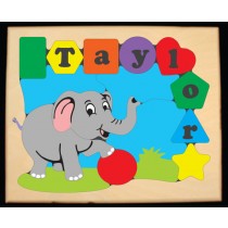 Personalized Name Elephant Theme Puzzle - (FREE SHIPPING)