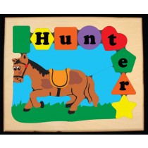Personalized Name Horse Theme Puzzle - Primary (FREE SHIPPING)
