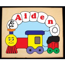 Personalized Name Small Train Theme Puzzle (FREE SHIPPING)