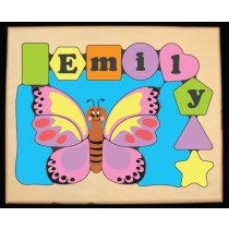 Personalized Name Butterfly Theme Puzzle - Pastel (FREE SHIPPING)