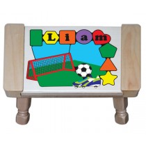 Personalized Name Soccer Theme Puzzle Stool - (FREE SHIPPING)